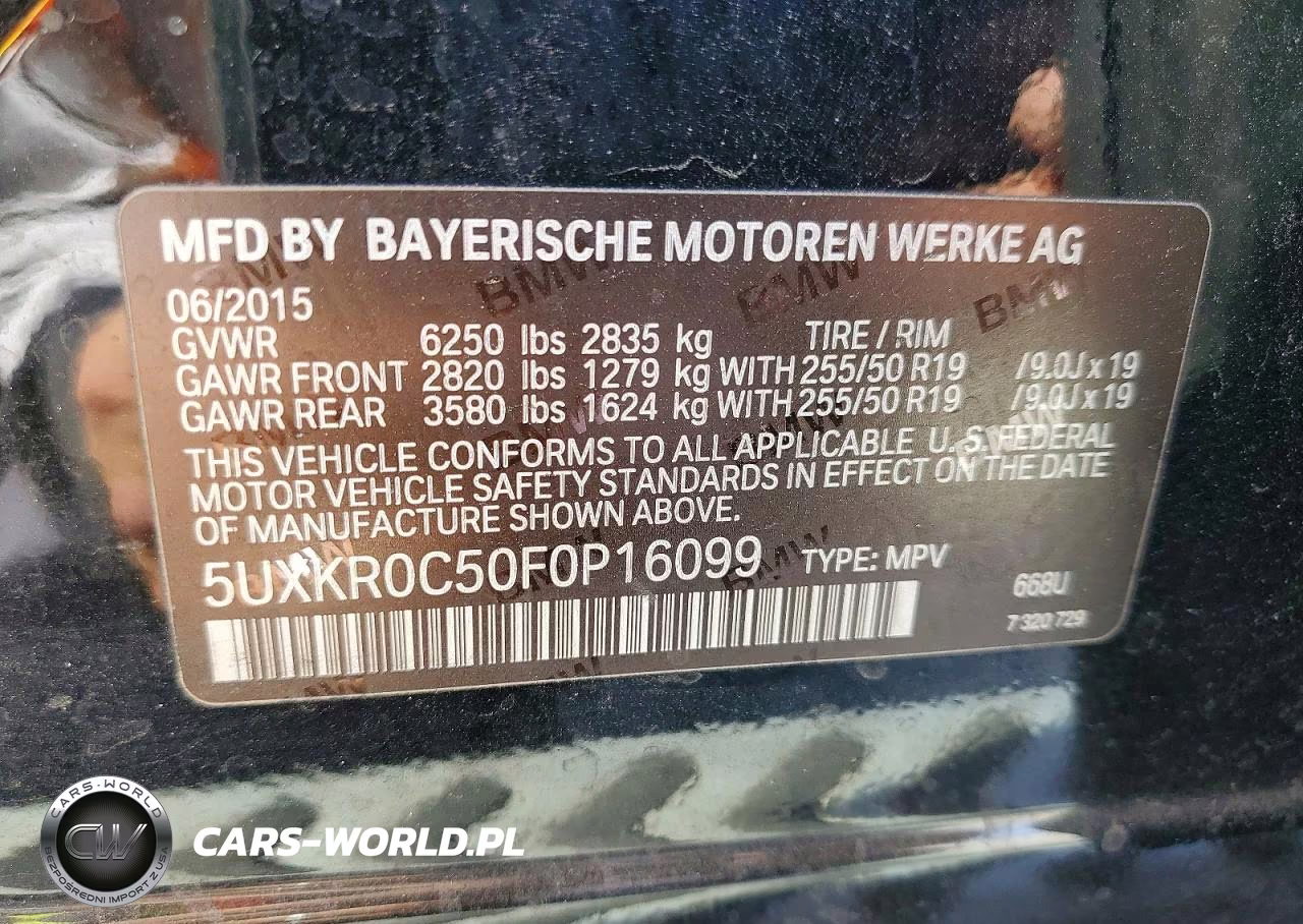 2015 BMW X5 xDrive35I VIN:5UXKR0C50F0P16099 - 13