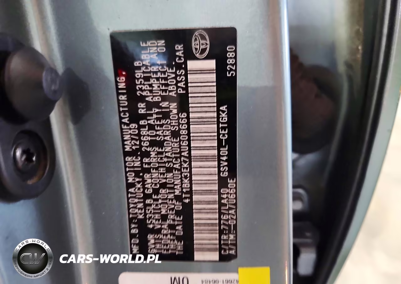 2010 Toyota Camry Xle V6 VIN:4T1BK3EK7AU608666 - 12