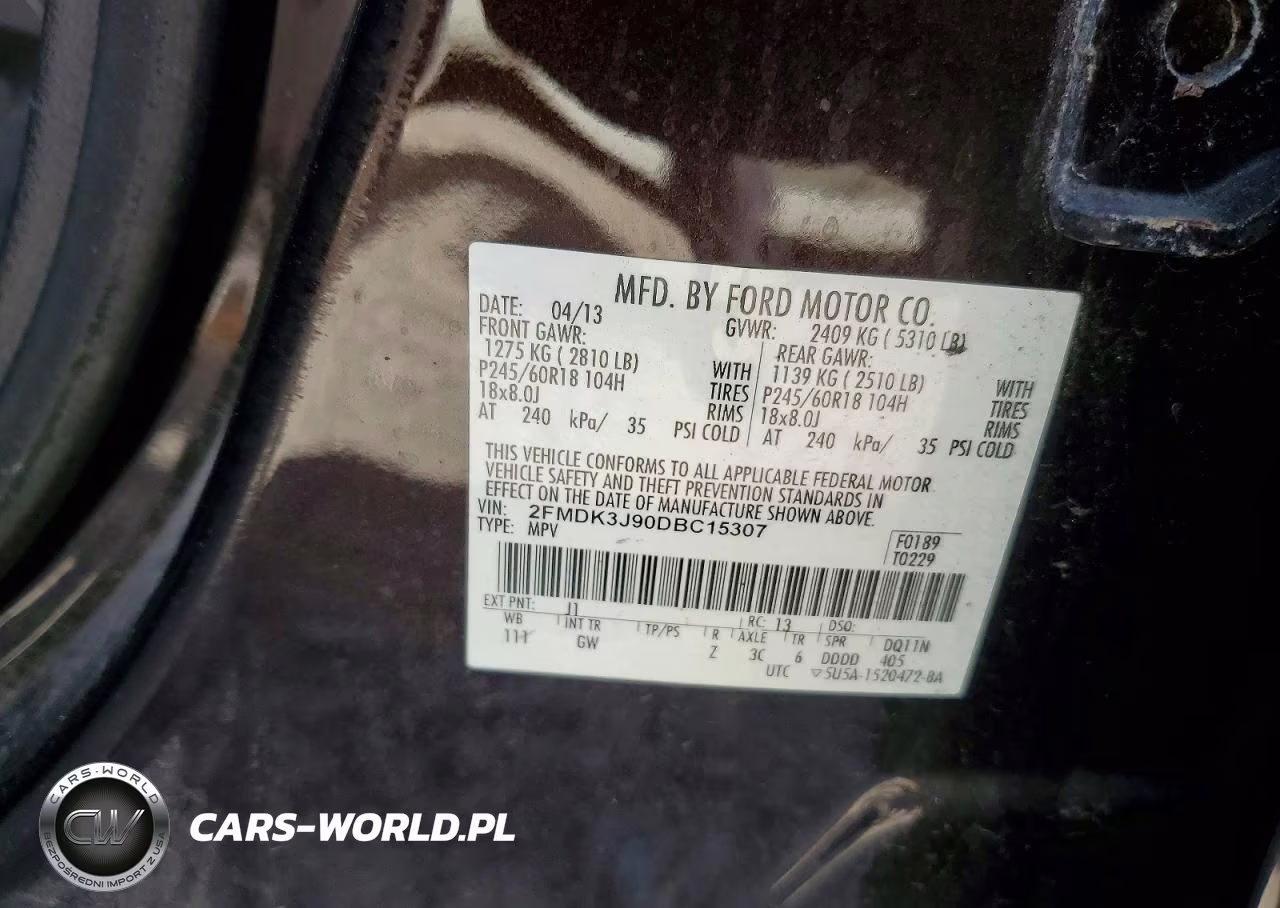 2013 Ford Edge Sel VIN:2FMDK3J90DBC15307 - 13