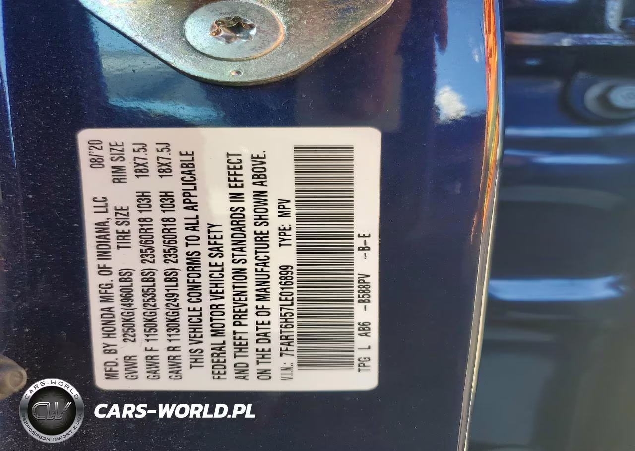 2020 Honda Cr-V Ex VIN:7FART6H57LE016899 - 13