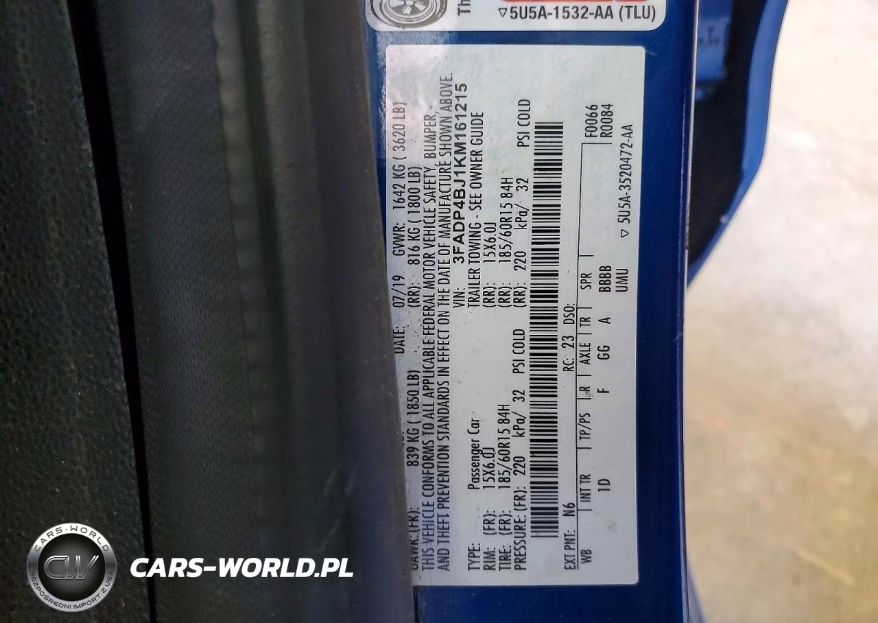 2019 Ford Fiesta Se VIN:3FADP4BJ1KM161215 - 13