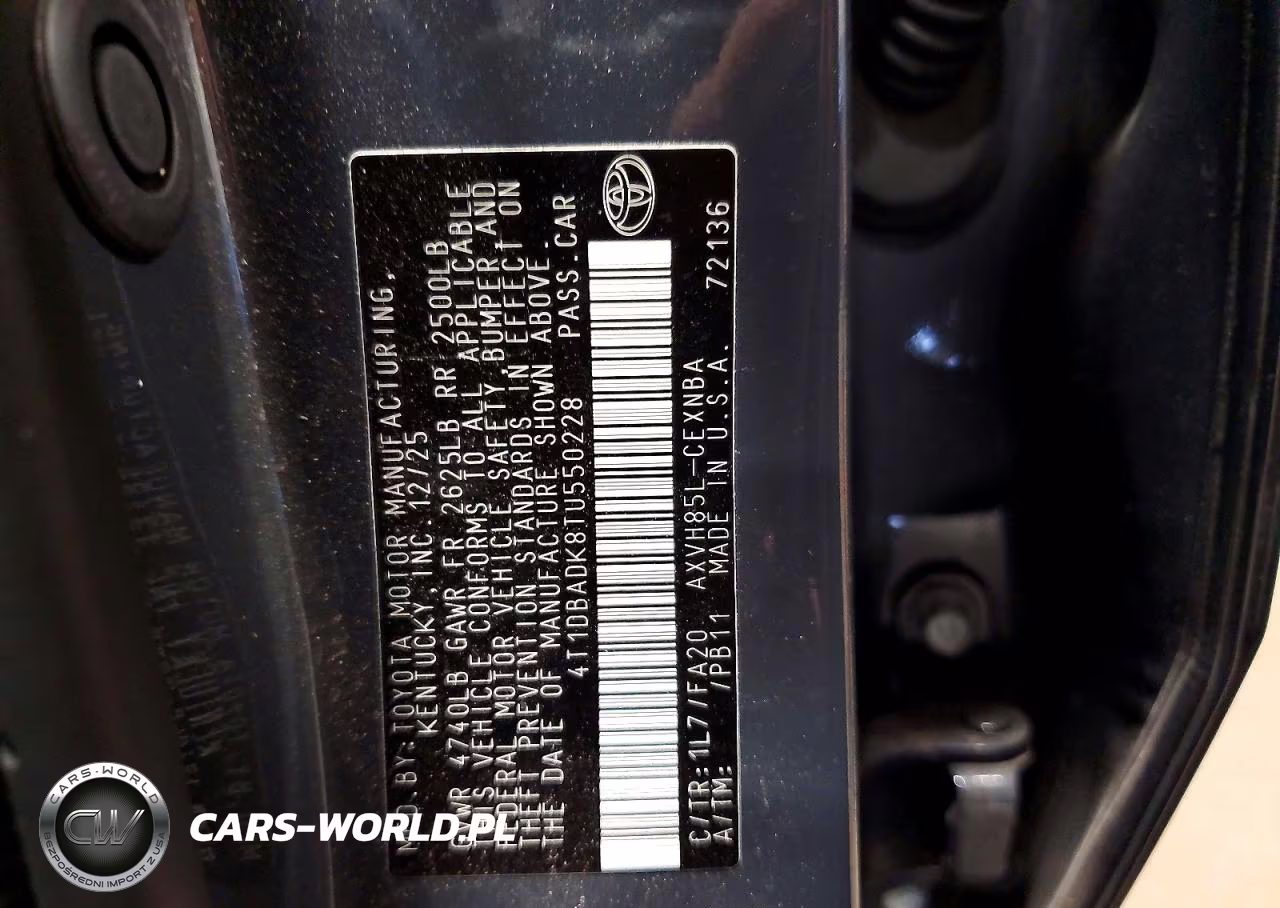 2026 Toyota Camry Le VIN:4T1DBADK8TU550228 - 13