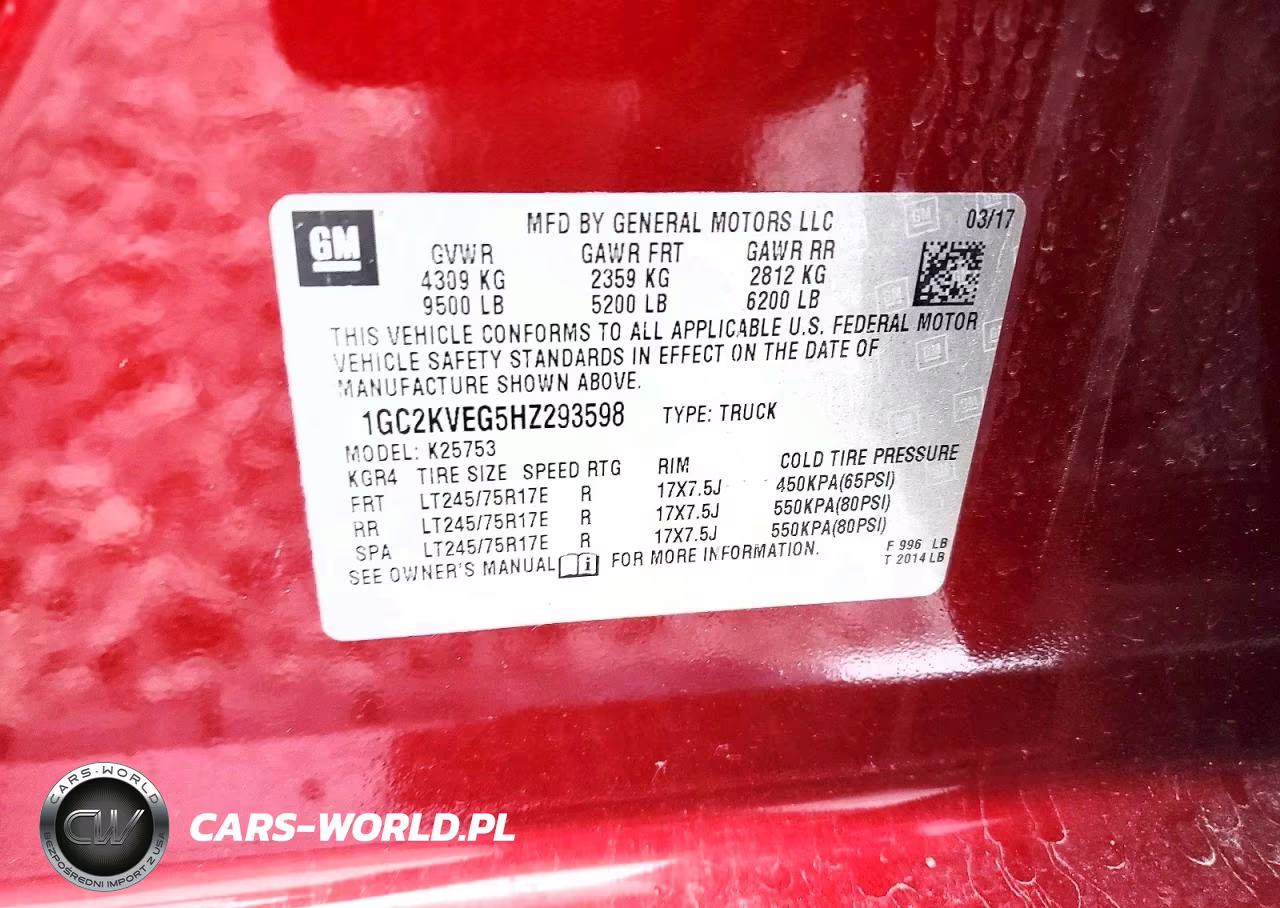 2017 Chevrolet Silverado K2500 Heavy Duty Lt VIN:1GC2KVEG5HZ293598 - 12