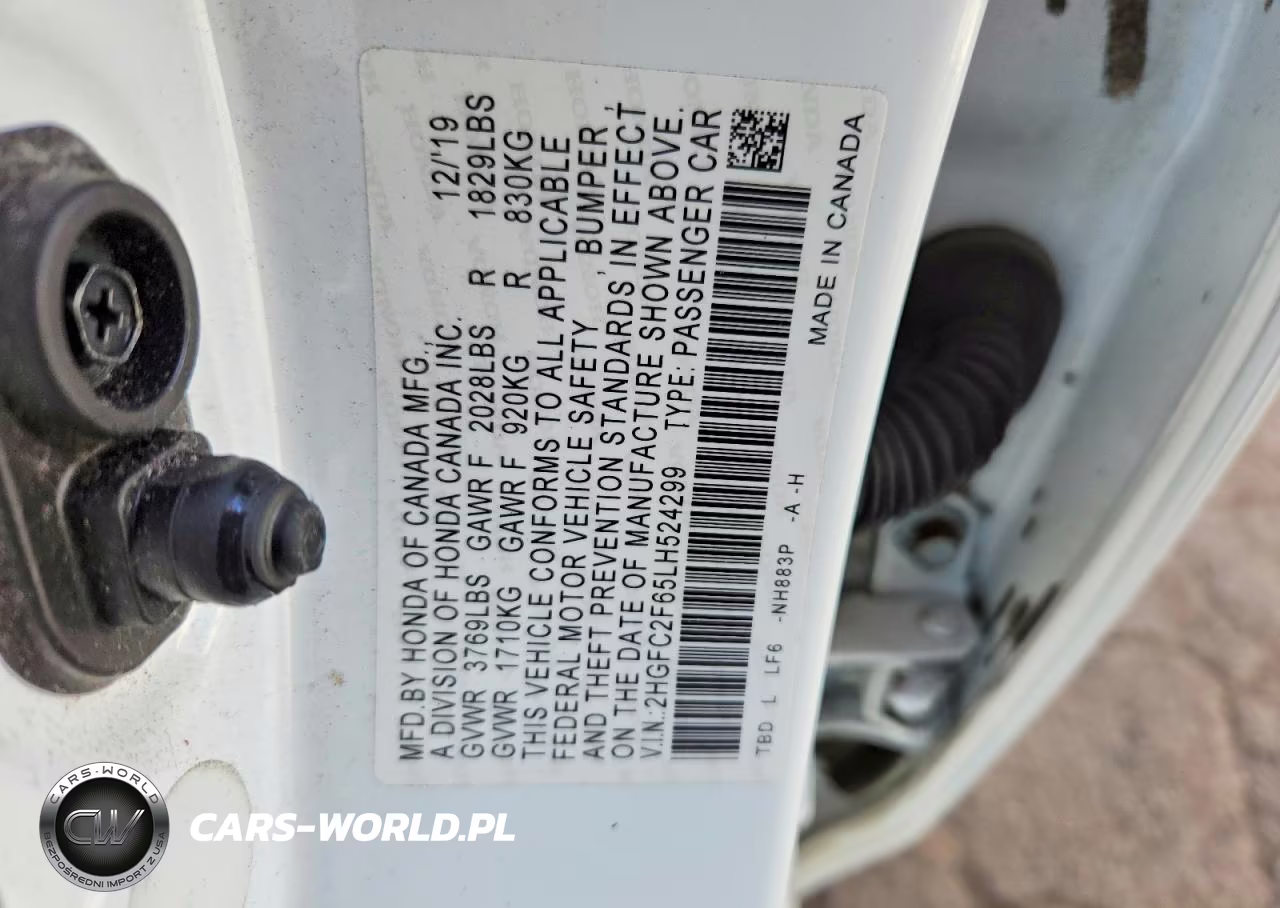 2020 Honda Civic Lx VIN:2HGFC2F65LH524299 - 12