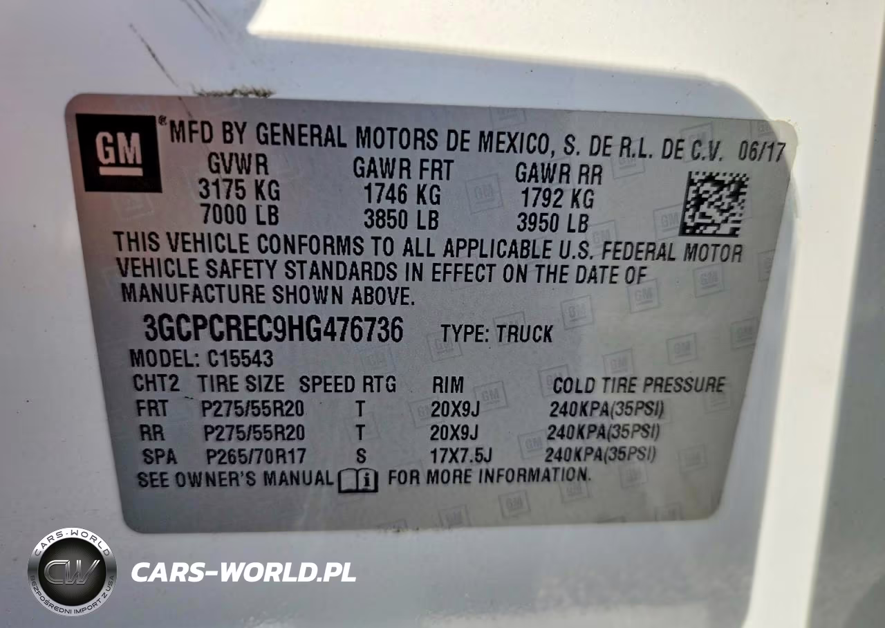 2017 Chevrolet Silverado 1500 1Lt VIN:3GCPCREC9HG476736 - 12