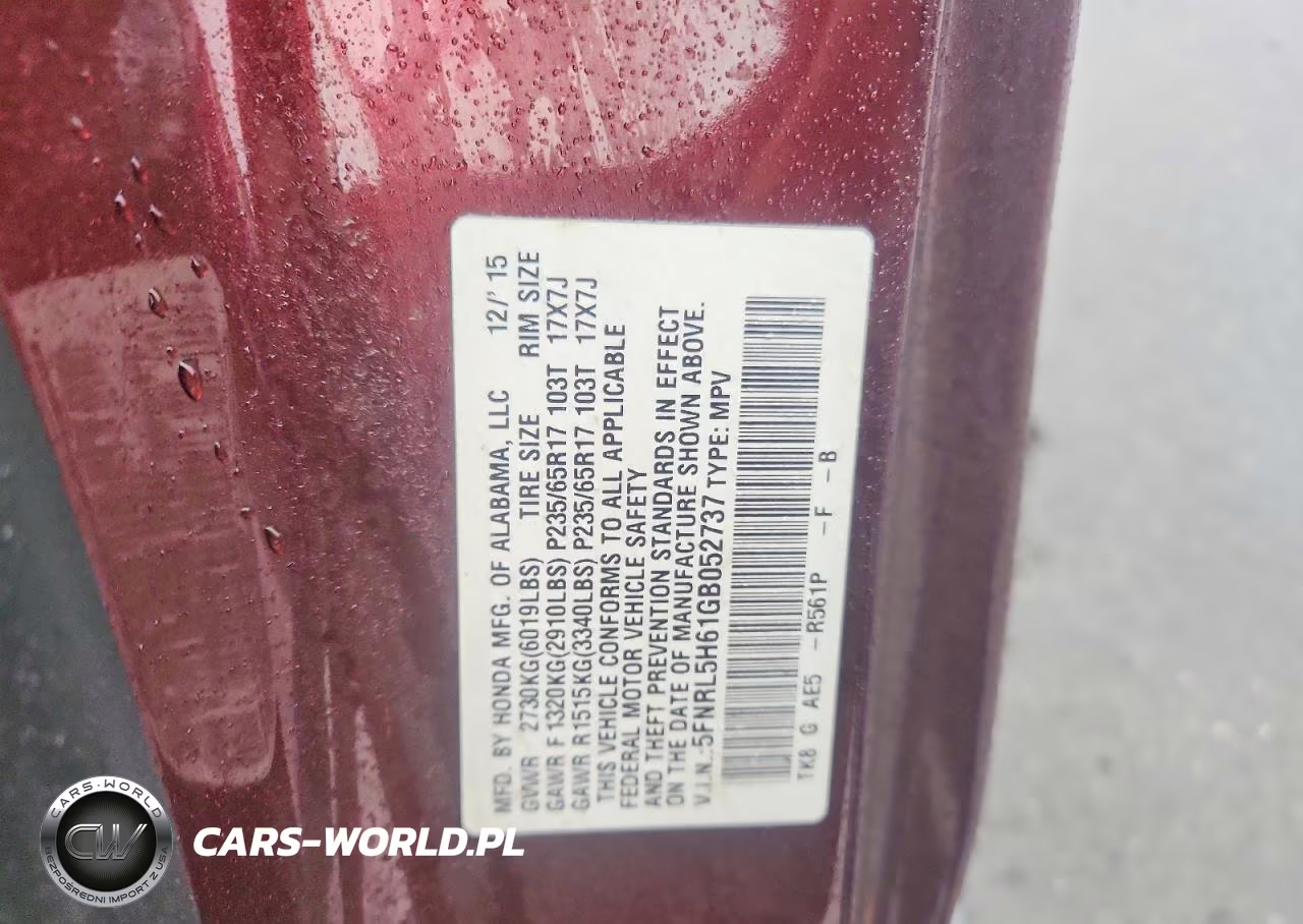2016 Honda Odyssey Exl VIN:5FNRL5H61GB052737 - 13