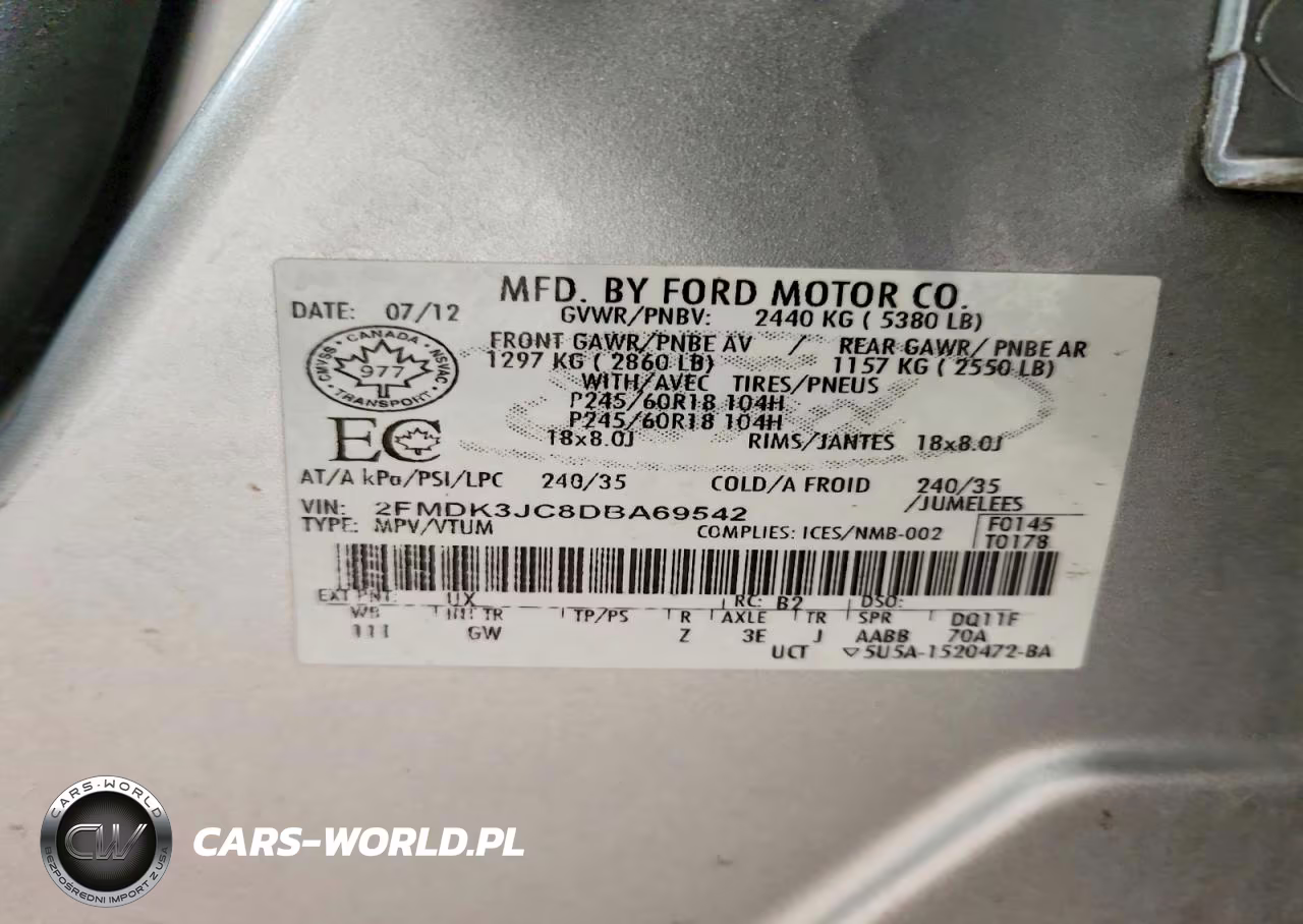 2013 Ford Edge Sel VIN:2FMDK3JC8DBA69542 - 13