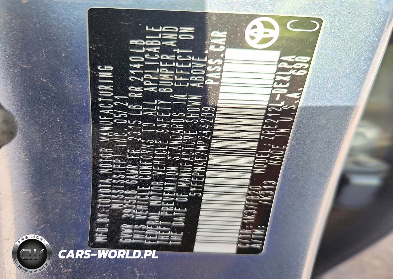 2021 Toyota Corolla Le VIN:5YFEPMAE7MP244209 - 12