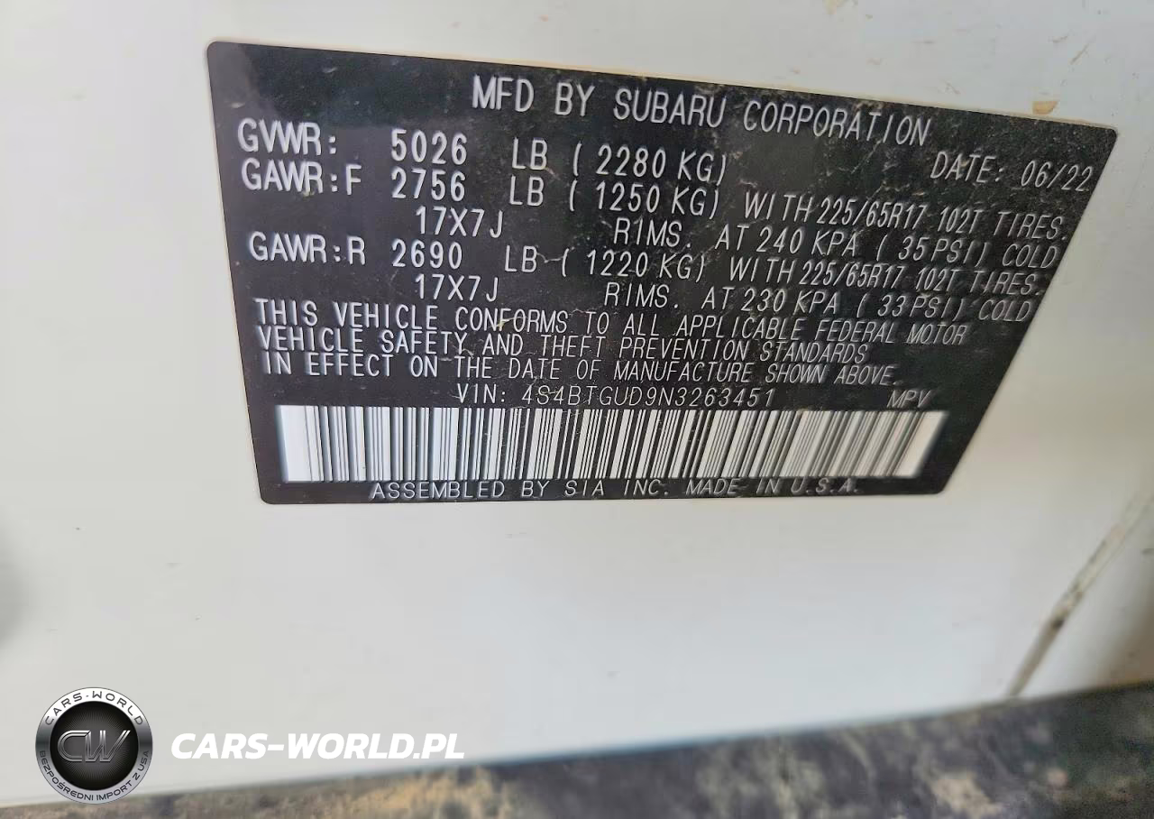 2022 Subaru Outback Wilderness VIN:4S4BTGUD9N3263451 - 13