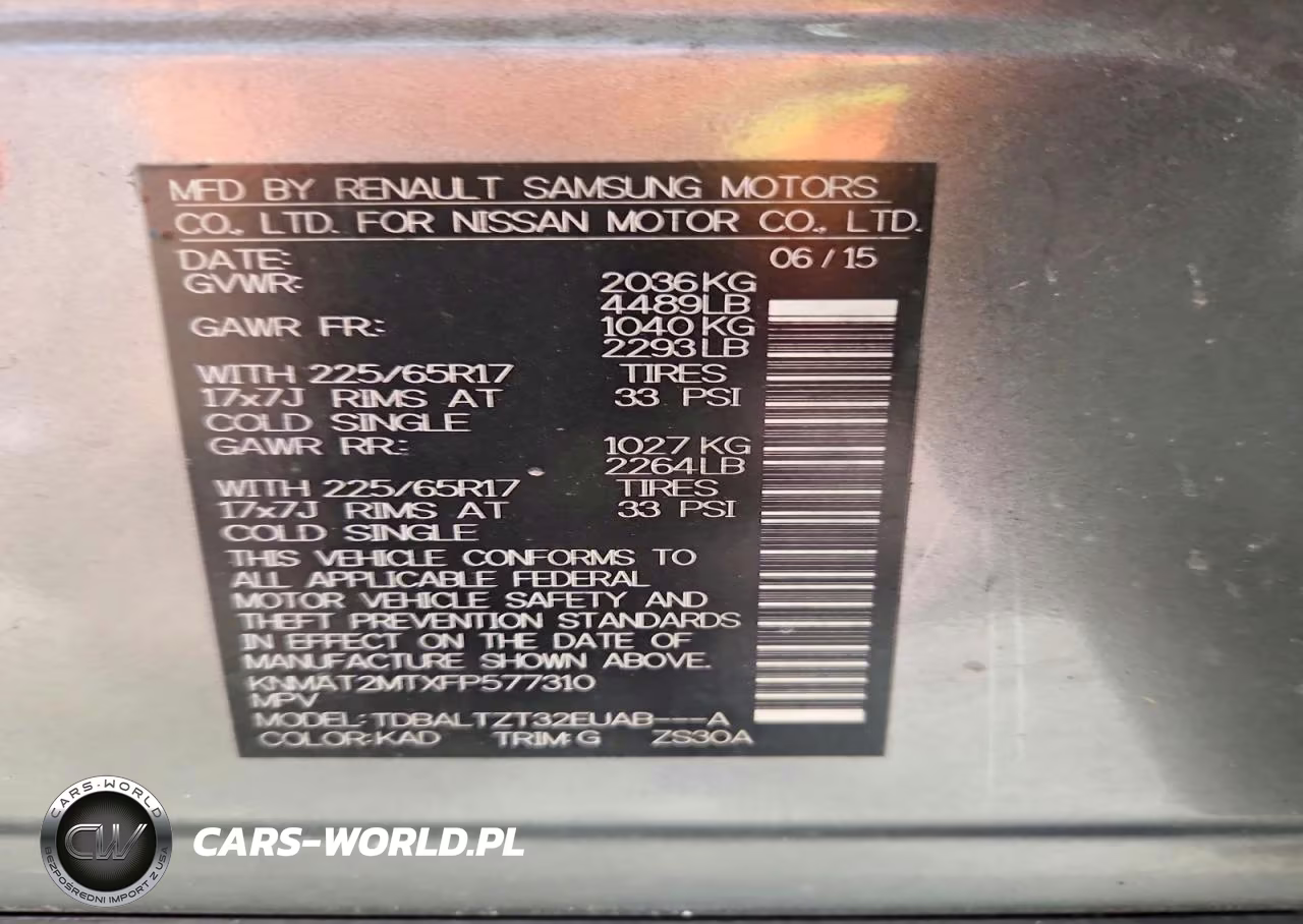 2015 Nissan Rogue Sv VIN:KNMAT2MTXFP577310 - 12