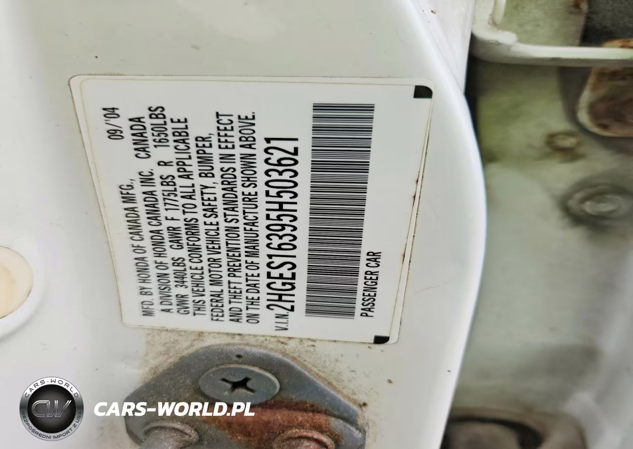 2005 Honda Civic Dx Vp VIN:2HGES16395H503621 - 12