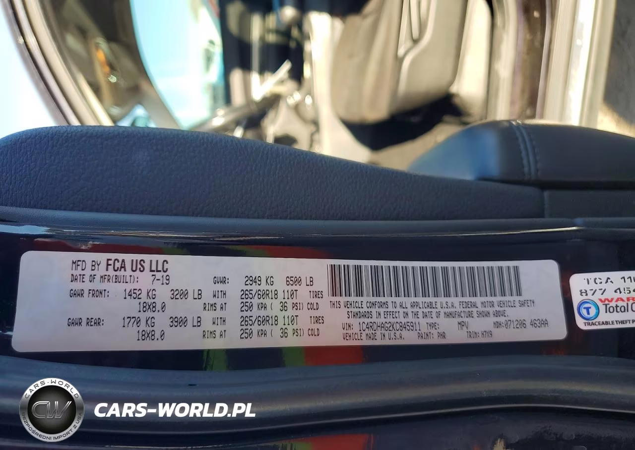 2019 Dodge Durango Sxt VIN:1C4RDHAG2KC845911 - 13