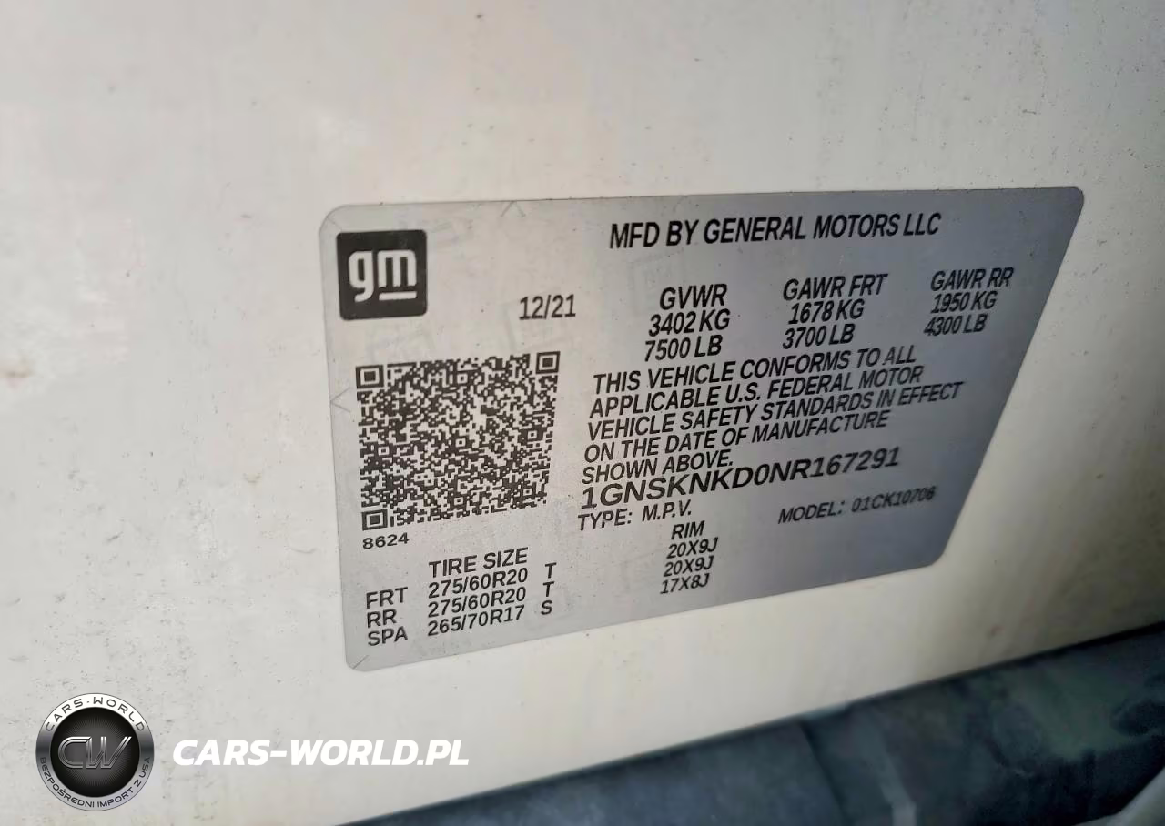 2022 Chevrolet Tahoe K1500 Lt VIN:1GNSKNKD0NR167291 - 12