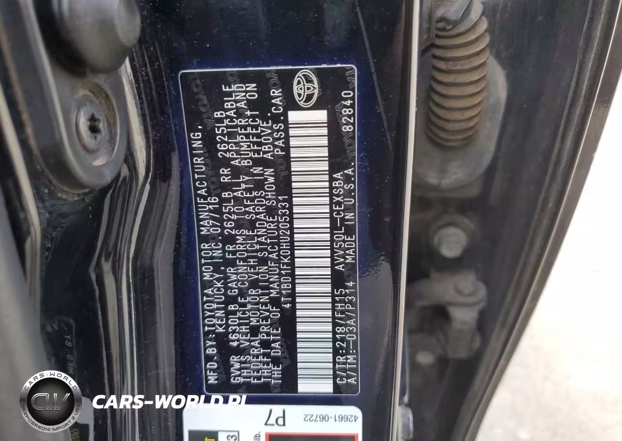 2017 Toyota Camry Hybr VIN:4T1BD1FK0HU205331 - 13