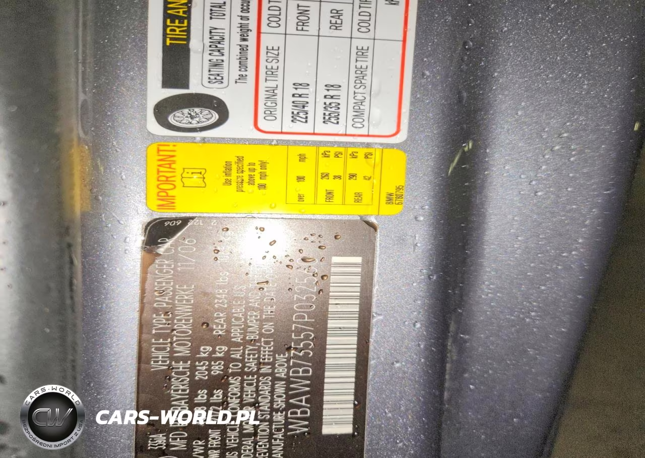 2007 BMW 335 I VIN:WBAWB73557P032560 - 12