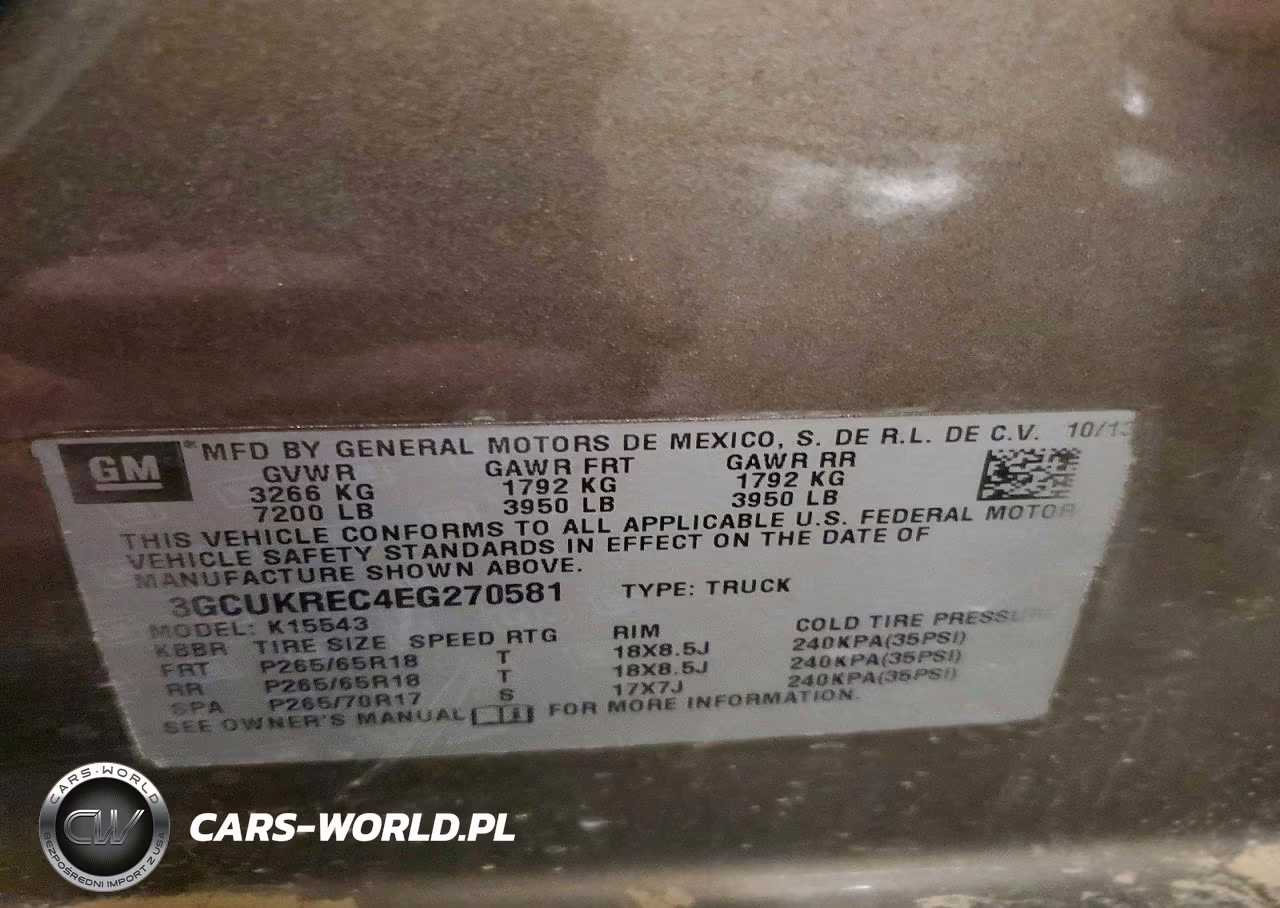 2014 Chevrolet Silverado K1500 Lt VIN:3GCUKREC4EG270581 - 12