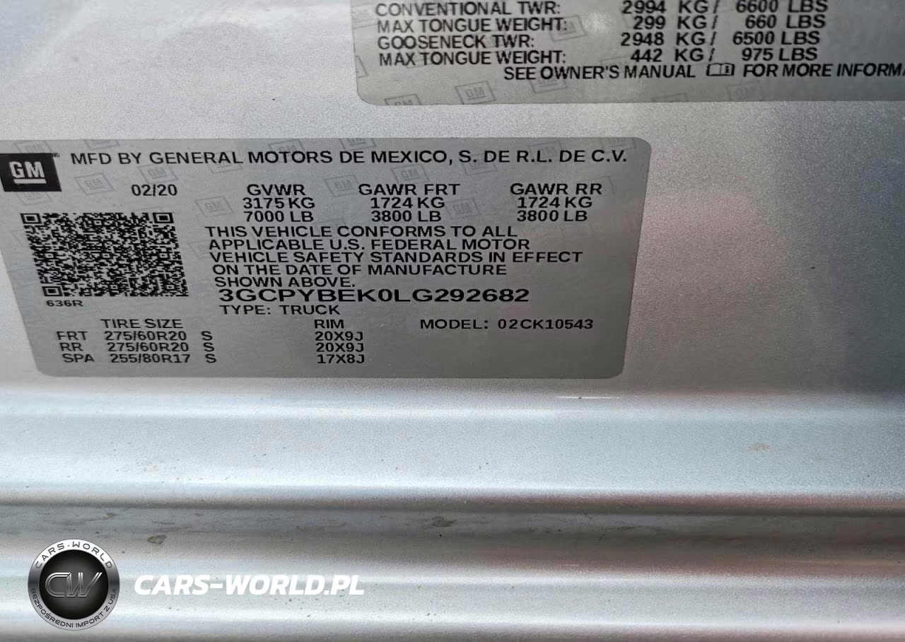 2020 Chevrolet Silverado K1500 Custom VIN:3GCPYBEK0LG292682 - 12