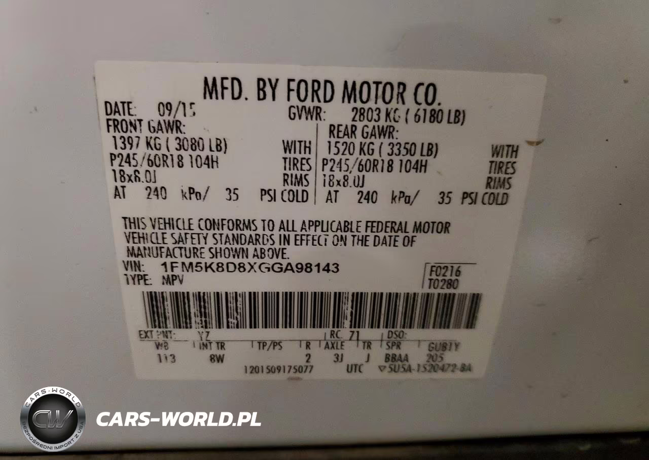 2016 Ford Explorer Xlt VIN:1FM5K8D8XGGA98143 - 14