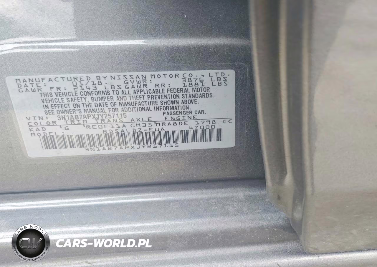 2018 Nissan Sentra Sv VIN:3N1AB7APXJY257115 - 12