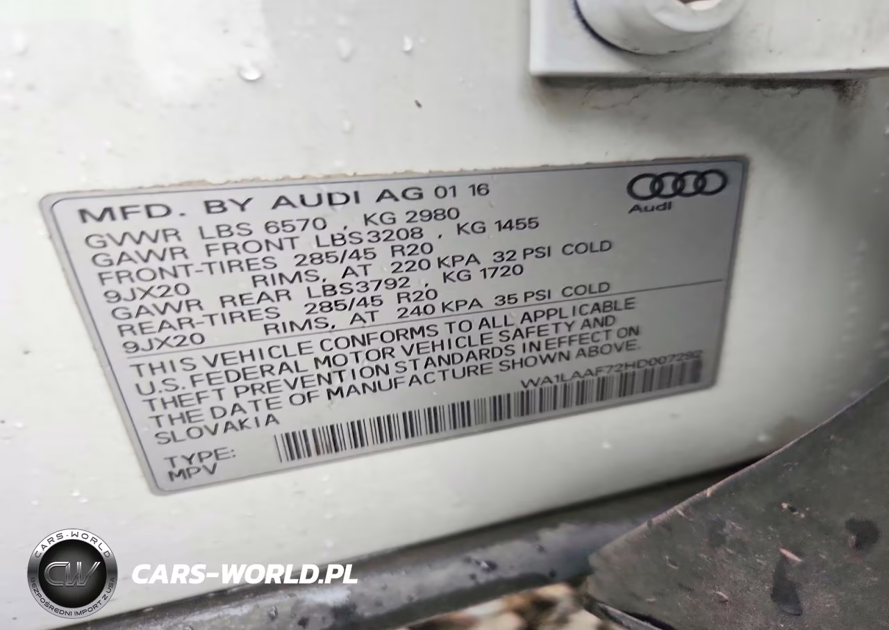 2017 Audi Q7 Premium Plus VIN:WA1LAAF72HD007292 - 13