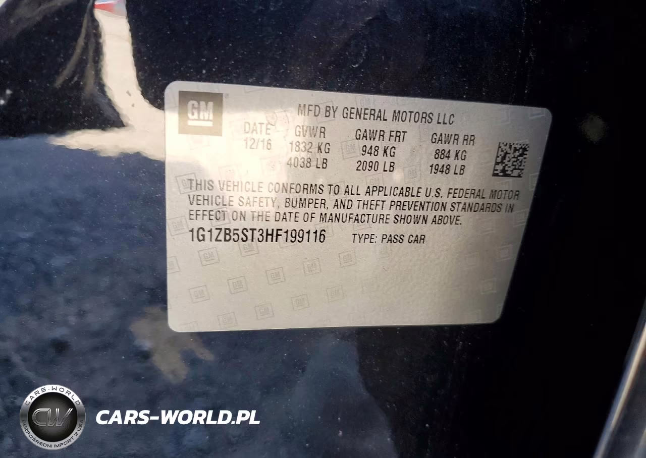 2017 Chevrolet Malibu Ls VIN:1G1ZB5ST3HF199116 - 12