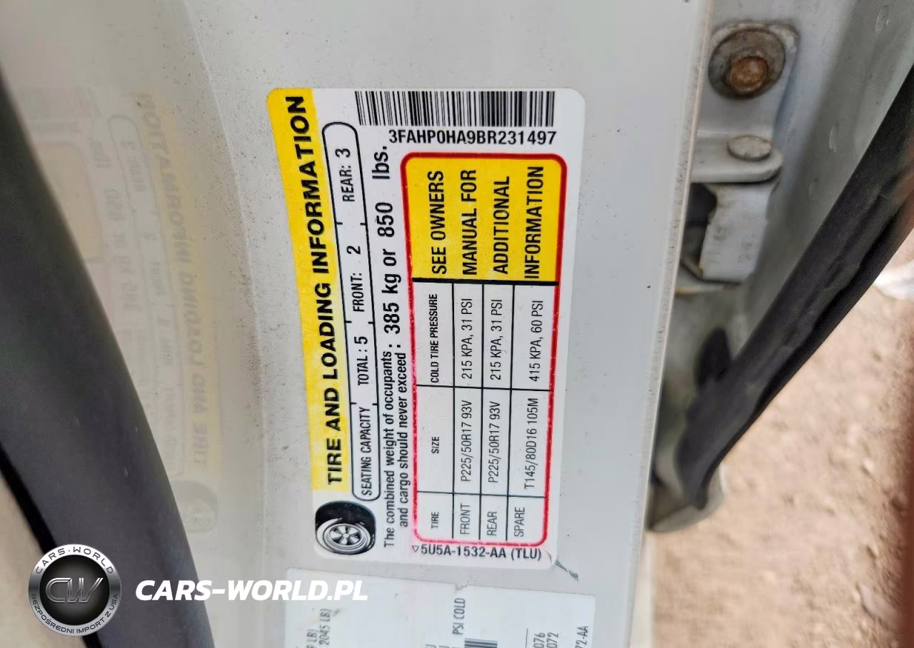 2011 Ford Fusion Se VIN:3FAHP0HA9BR231497 - 12