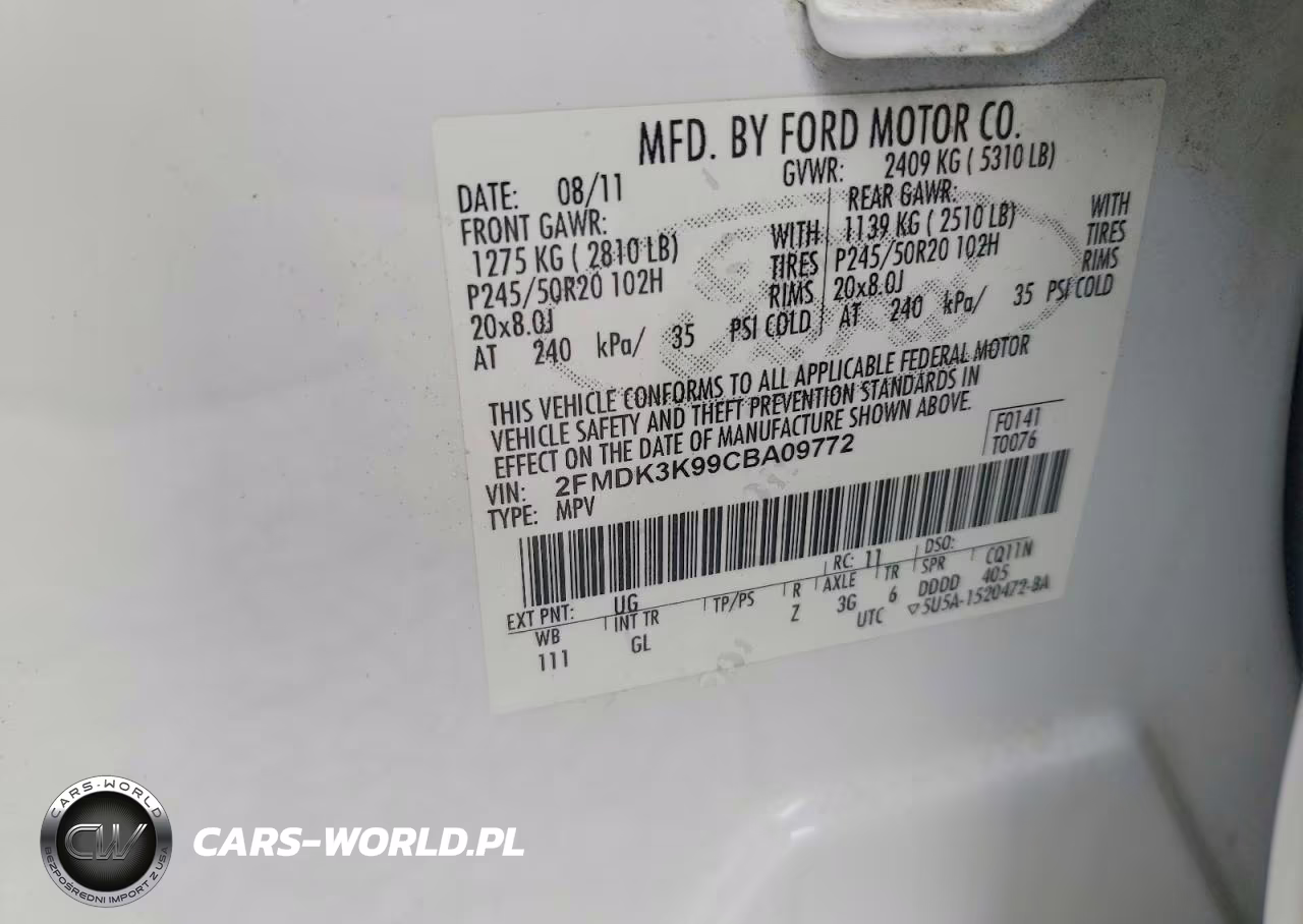2012 Ford Edge Limited VIN:2FMDK3K99CBA09772 - 13