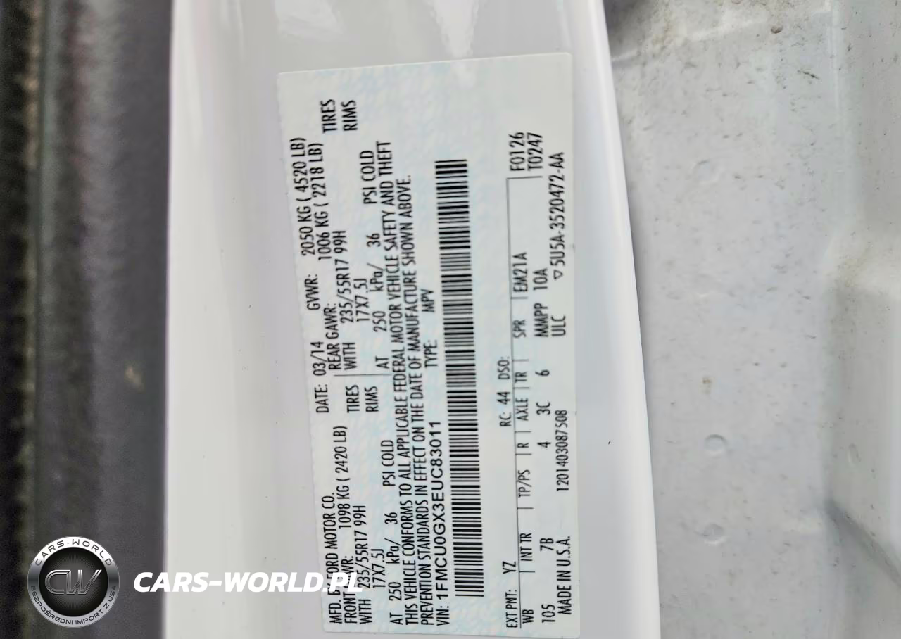 2014 Ford Escape Se VIN:1FMCU0GX3EUC83011 - 13