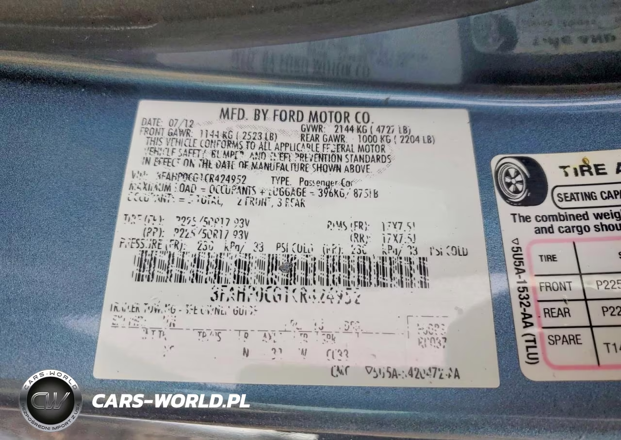 2012 Ford Fusion Sel VIN:3FAHP0CG1CR424952 - 12