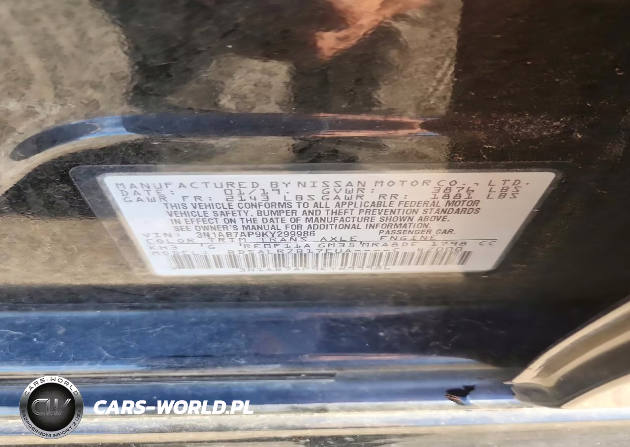 2019 Nissan Sentra Sr VIN:3N1AB7AP9KY299986 - 12