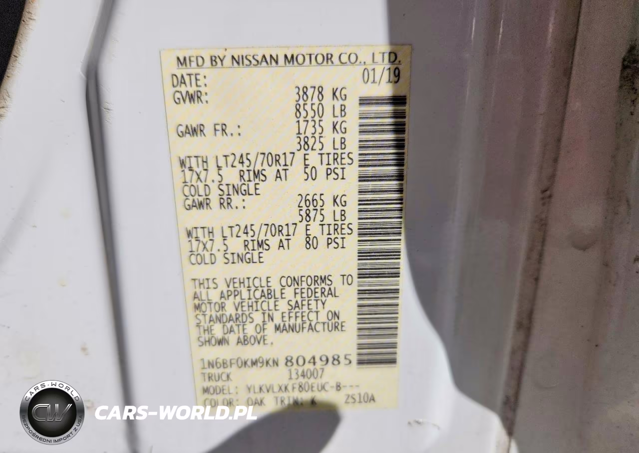2019 Nissan Nv 1500 Sv VIN:1N6BF0KM9KN804985 - 12