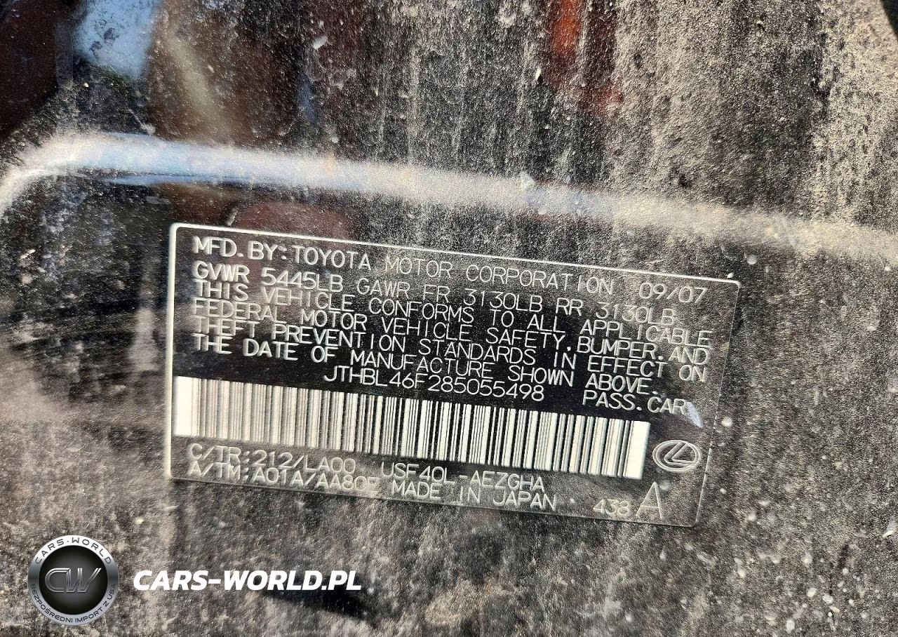 2008 Lexus Ls 460 VIN:JTHBL46F285055498 - 12