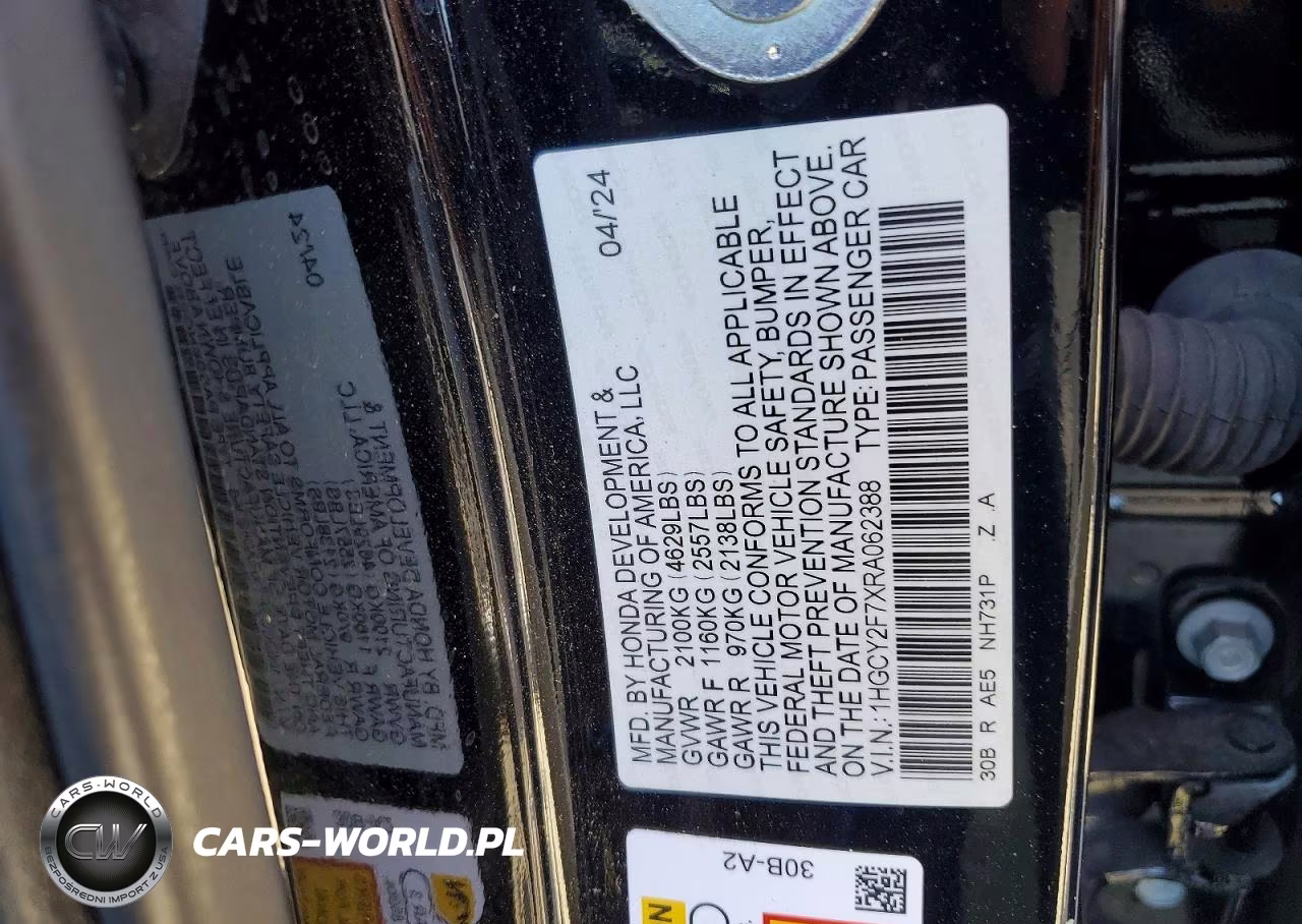 2024 Honda Accord Hybrid Sport-L VIN:1HGCY2F7XRA062388 - 12