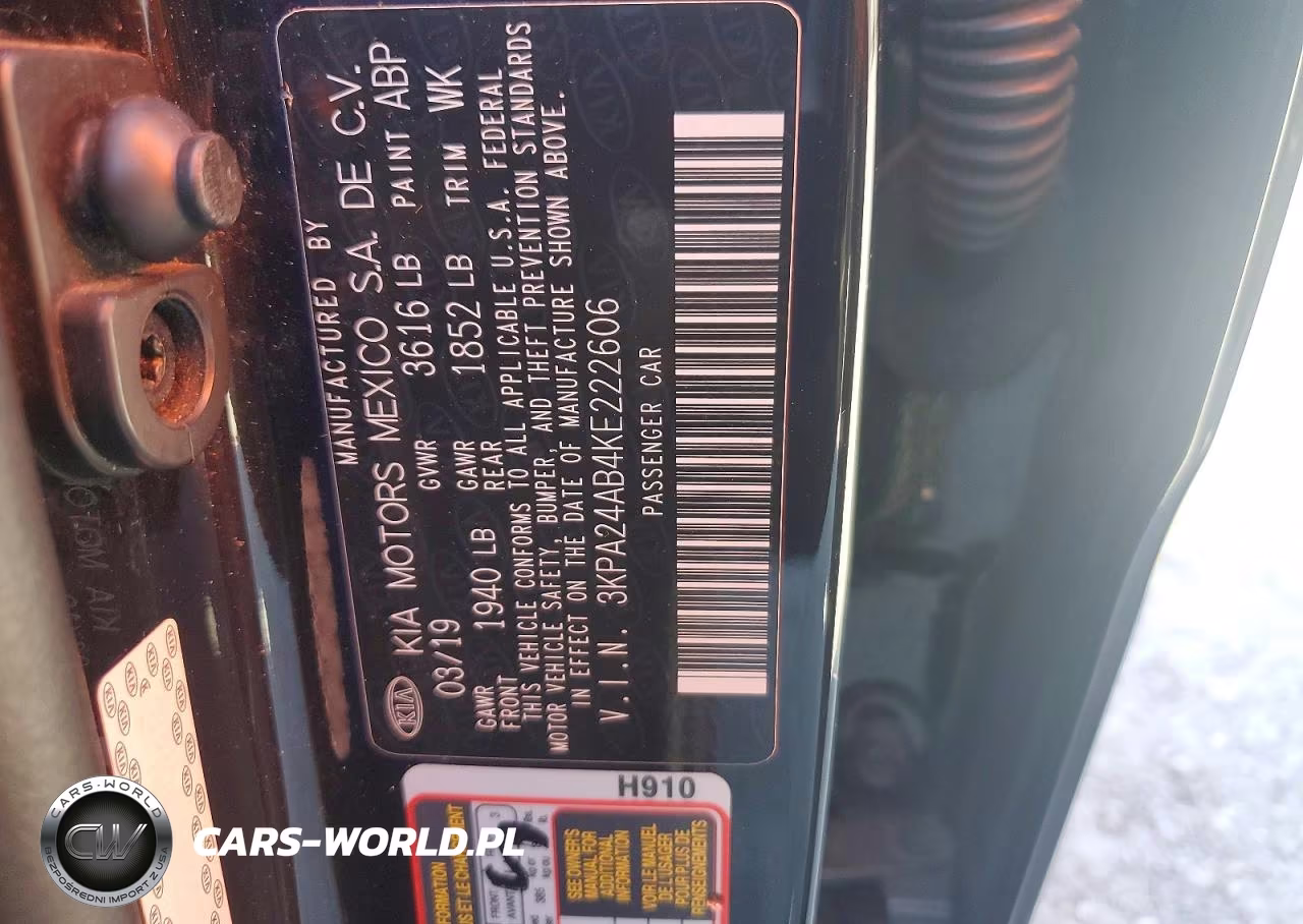 2019 Kia Rio S VIN:3KPA24AB4KE222606 - 12