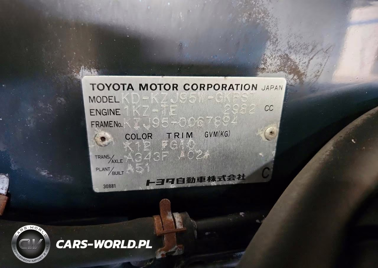 1998 Toyota Landcruiser VIN:KZJ950067894 - 13