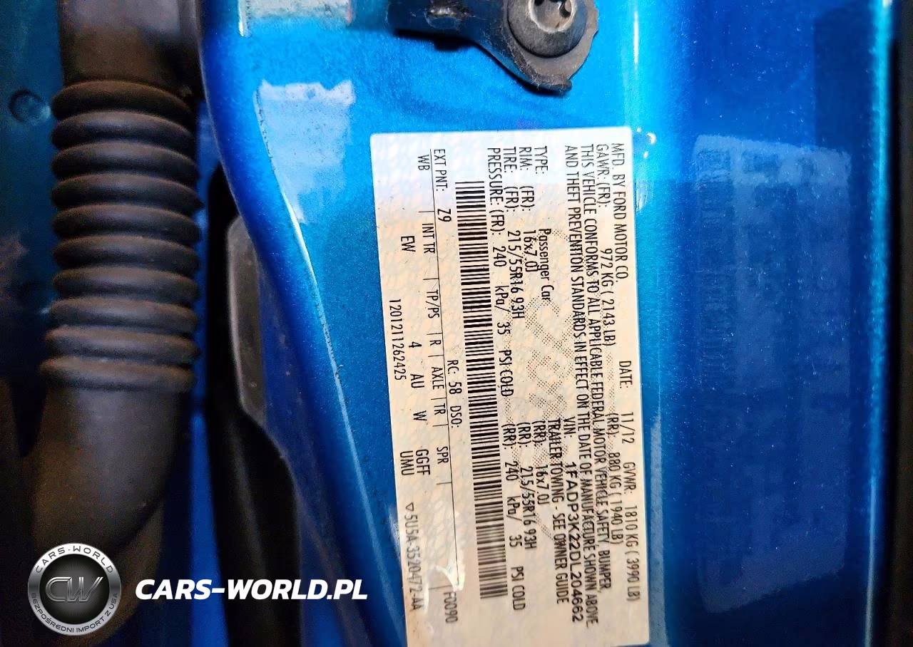 2013 Ford Focus Se VIN:1FADP3K22DL204662 - 13