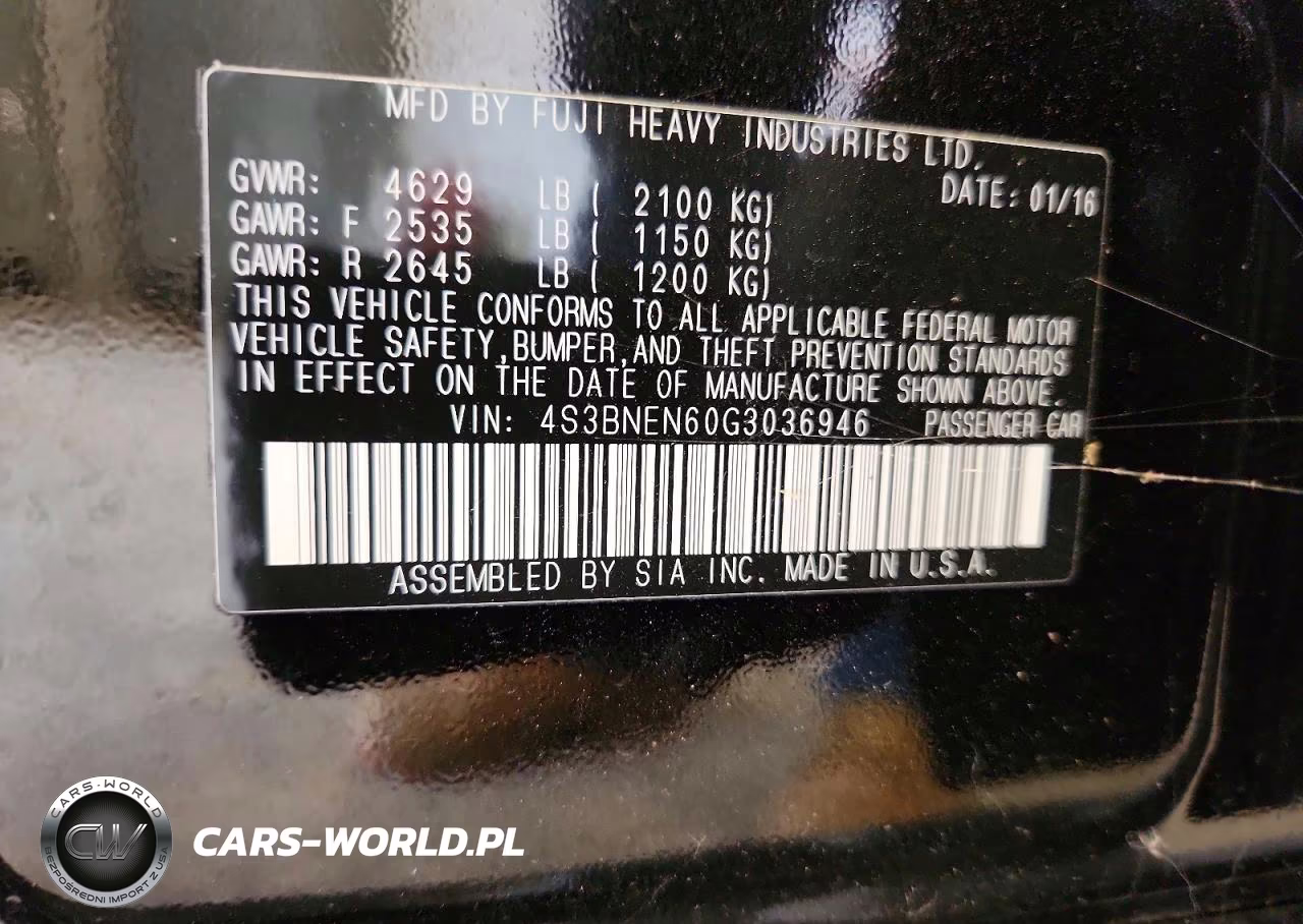 2016 Subaru Legacy 3.6R Limited VIN:4S3BNEN60G3036946 - 12