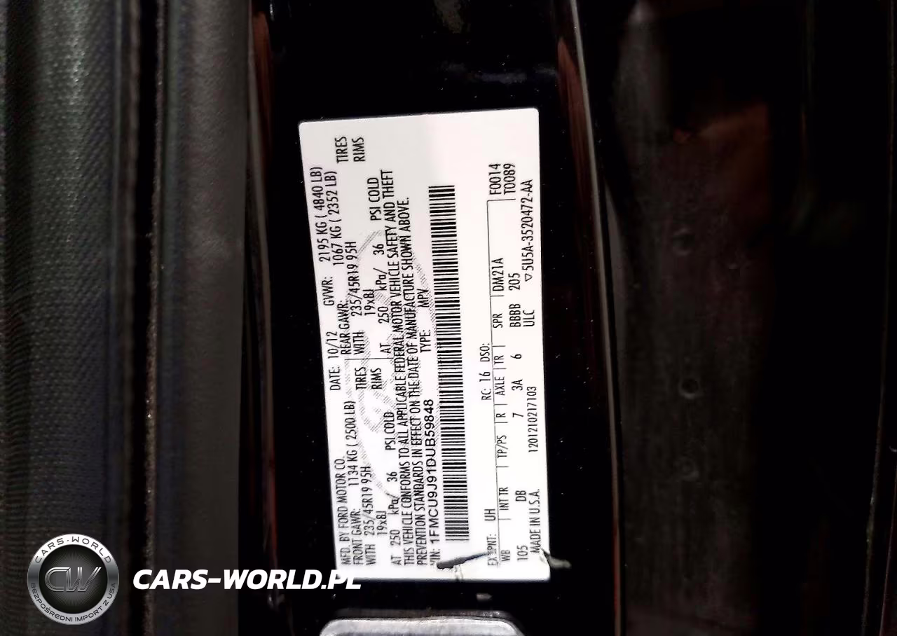 2013 Ford Escape Titanium VIN:1FMCU9J91DUB59848 - 14