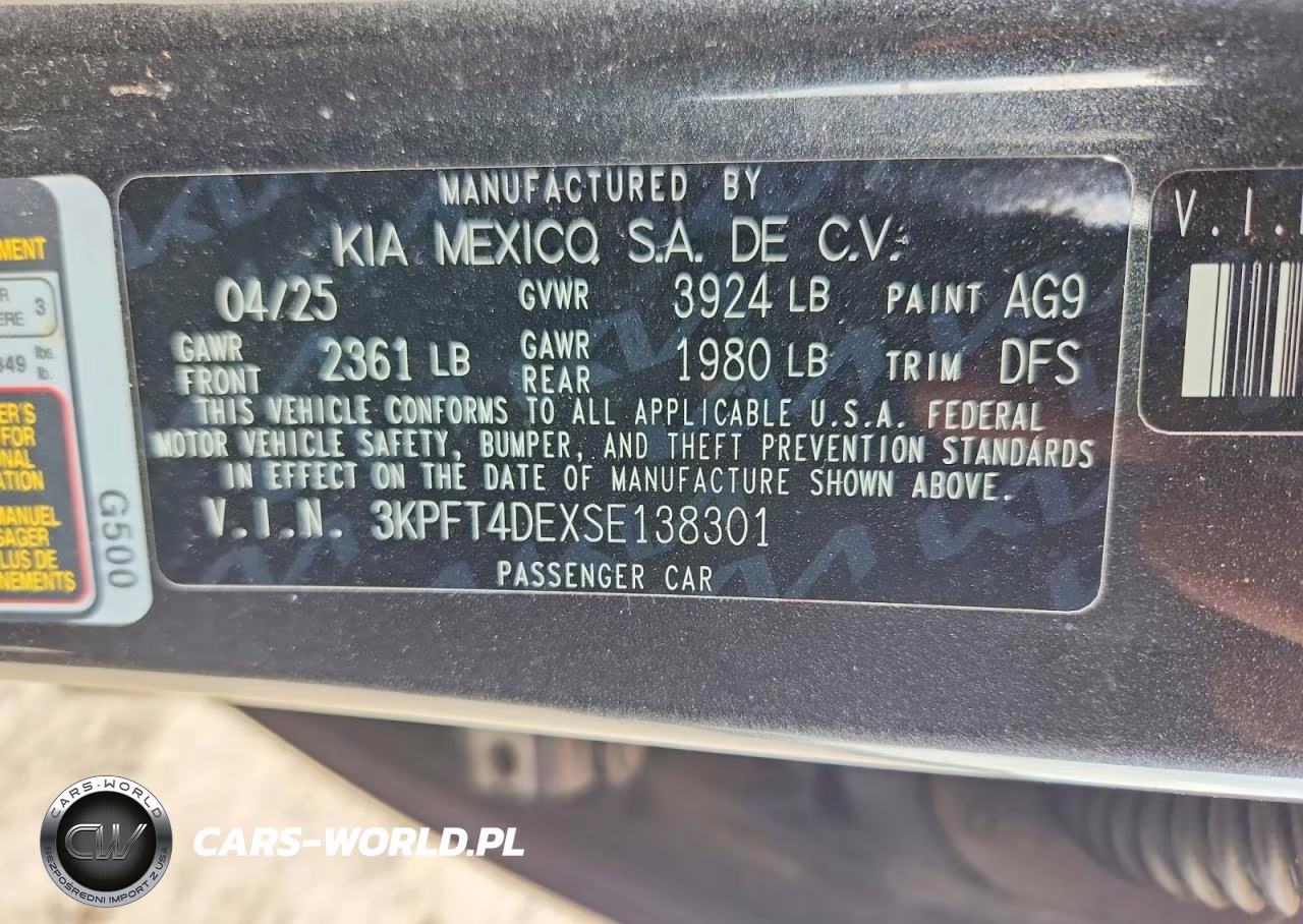 2025 Kia K4 Lxs VIN:3KPFT4DEXSE138301 - 12