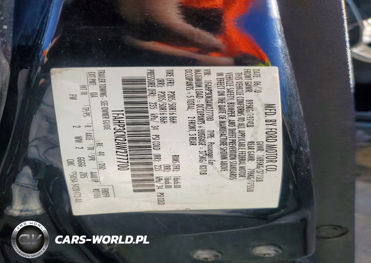 2010 Ford Focus Se VIN:1FAHP3CN2AW277700 - 12