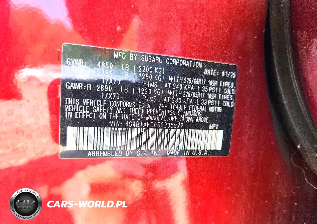 2025 Subaru Outback Premium VIN:4S4BTAFC0S3205922 - 12