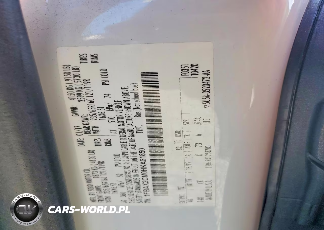 2017 Ford Transit T-350 VIN:1FBAX2CM0HKA61850 - 13