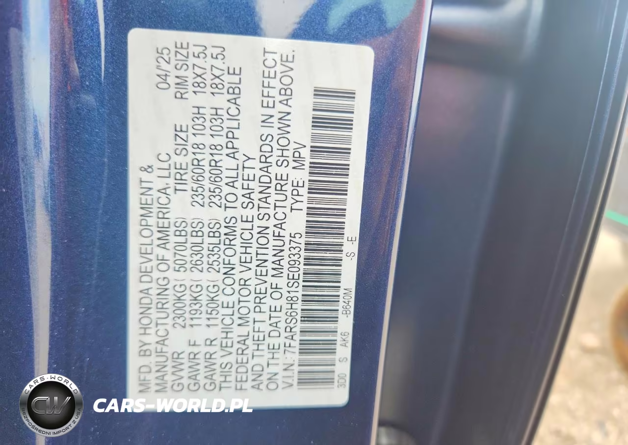 2025 Honda Cr-V Sport-L VIN:7FARS6H81SE093375 - 14