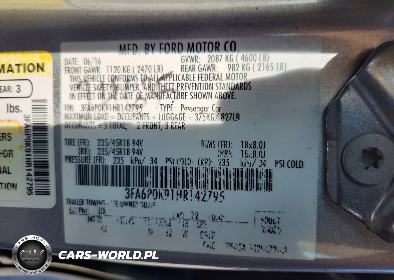 2017 Ford Fusion Titanium VIN:3FA6P0K91HR142795 - 12