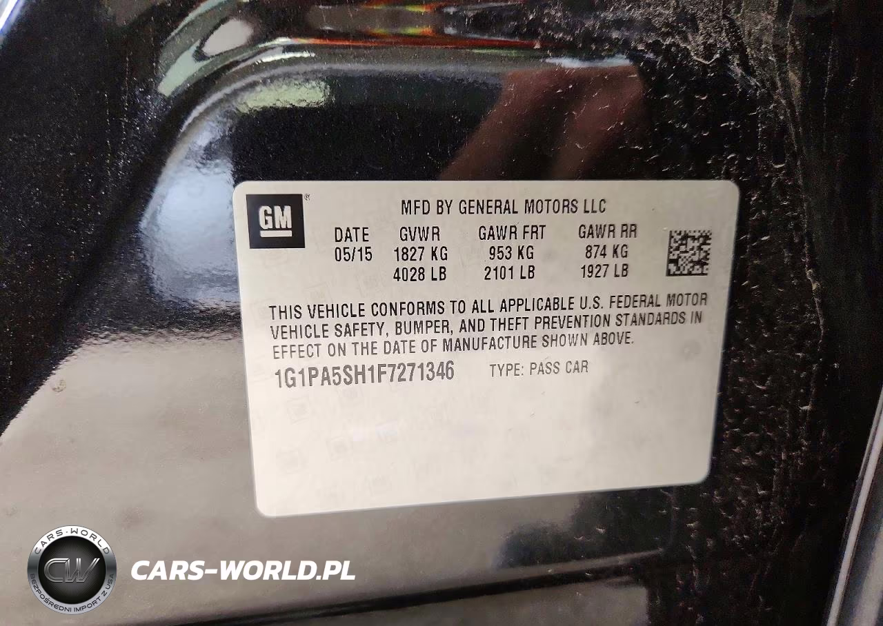 2015 Chevrolet Cruze Ls VIN:1G1PA5SH1F7271346 - 12