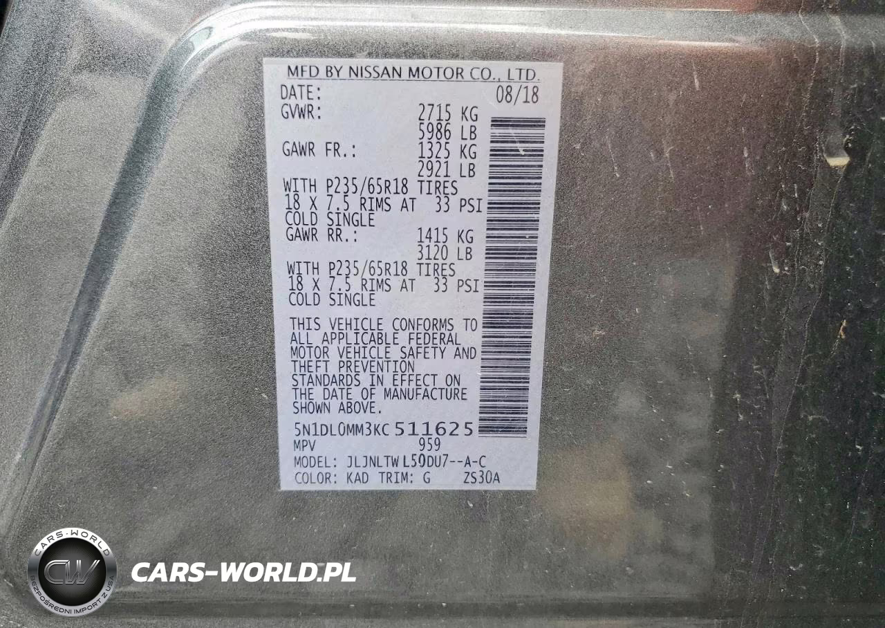 2019 Infiniti Qx60 Luxe VIN:5N1DL0MM3KC511625 - 13