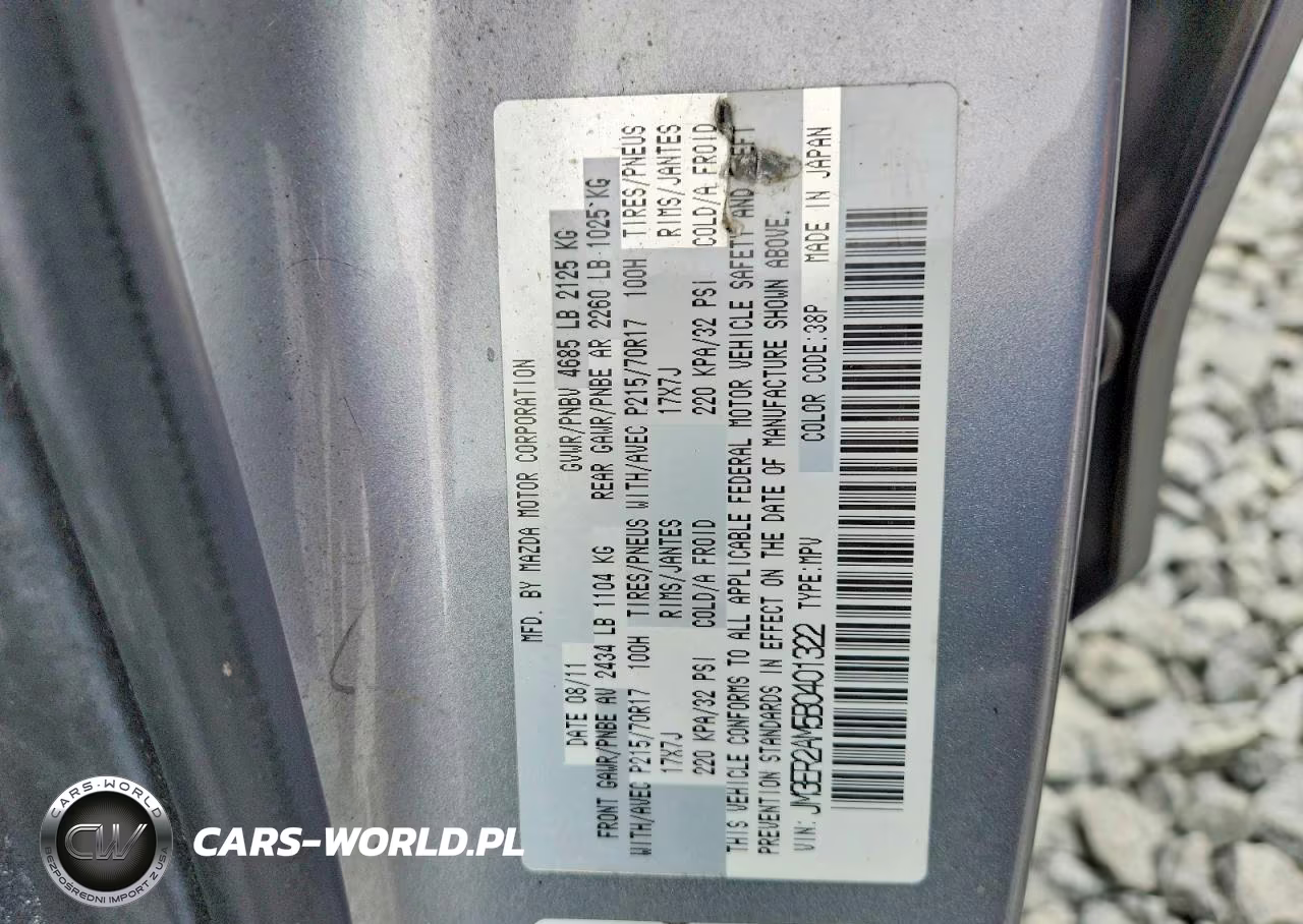 2011 Mazda Cx-7 VIN:JM3ER2AM5B0401322 - 13