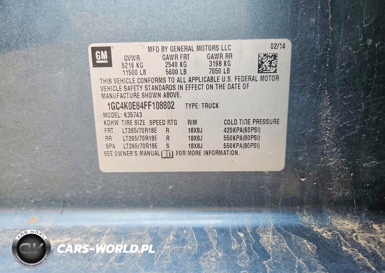 2015 Chevrolet Silverado K3500 Ltz VIN:1GC4K0E84FF108802 - 12