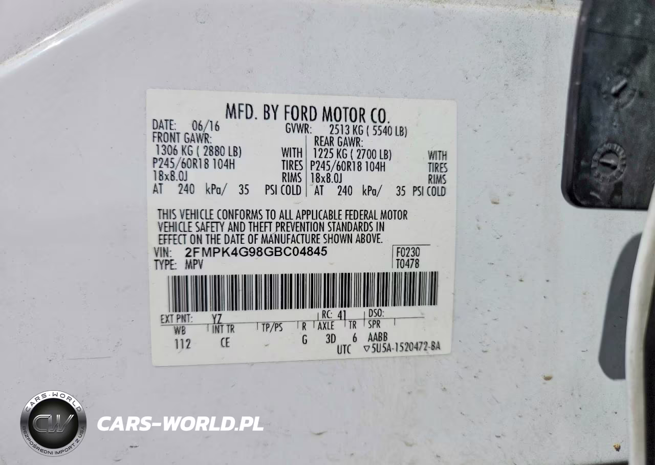 2016 Ford Edge Se VIN:2FMPK4G98GBC04845 - 13
