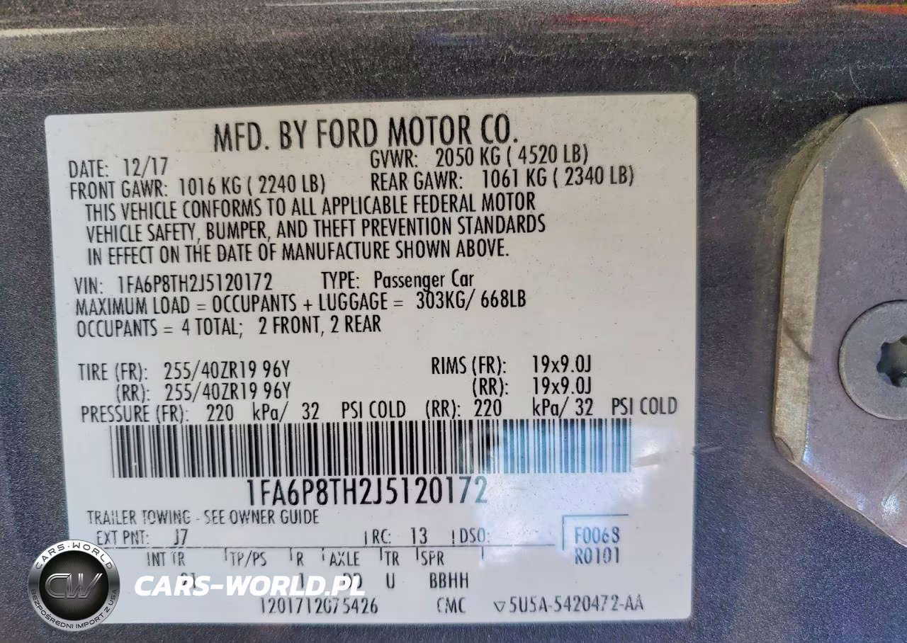 2018 Ford Mustang VIN:1FA6P8TH2J5120172 - 13